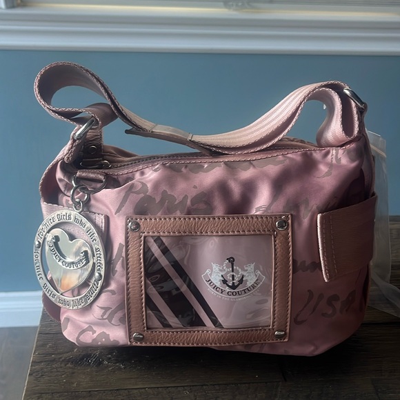 Juicy Couture 2010 Pink Satin Rare Photoshoot Bag with Tags-Never Carried - Picture 2 of 16